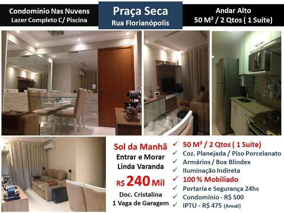 Apto JPA Praça Seca Nas Nuvens 50M²
