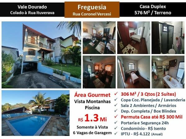 Casa JPA Freguesia Vale Dourado 306M²