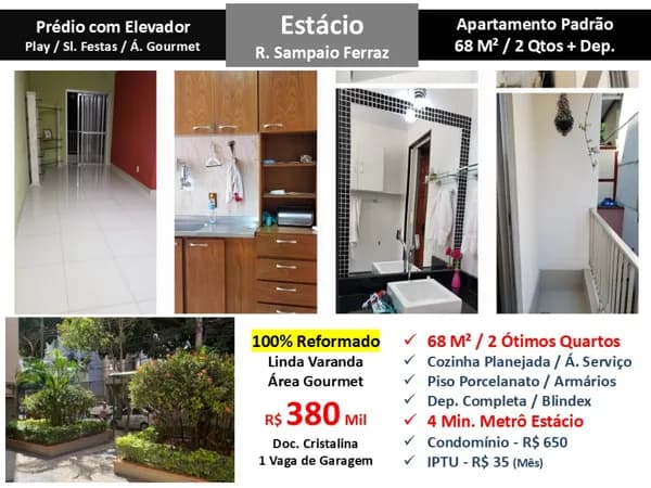 Apto Estácio Sampaio Ferraz 68M²