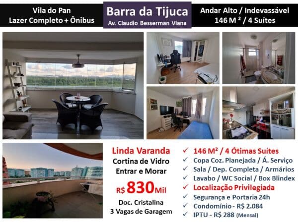 Apto Barra da Tijuca Vila do Pan 146M² 6