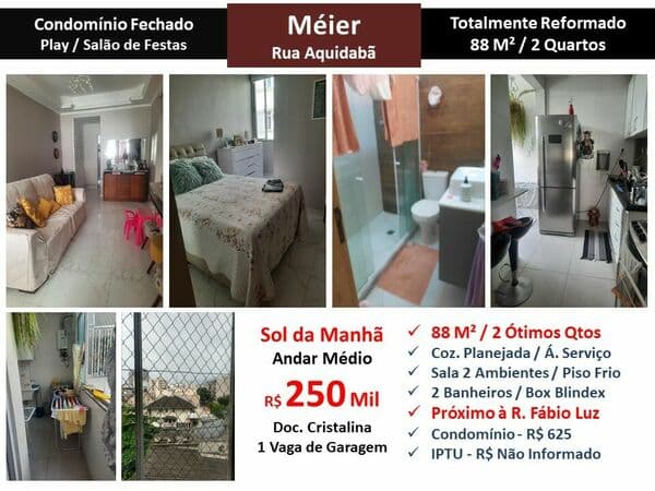 Apto Meier Aquidabã 88M²