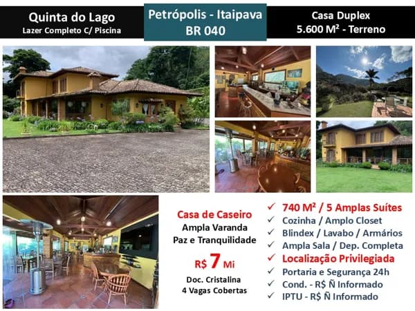 Casa Itaipava Quinta do Lago 740M²