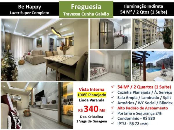 Apto JPA Freguesia Be Happy 54M²