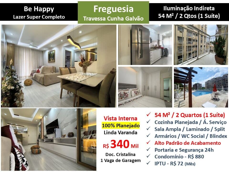 Apto JPA Freguesia Be Happy 54M²