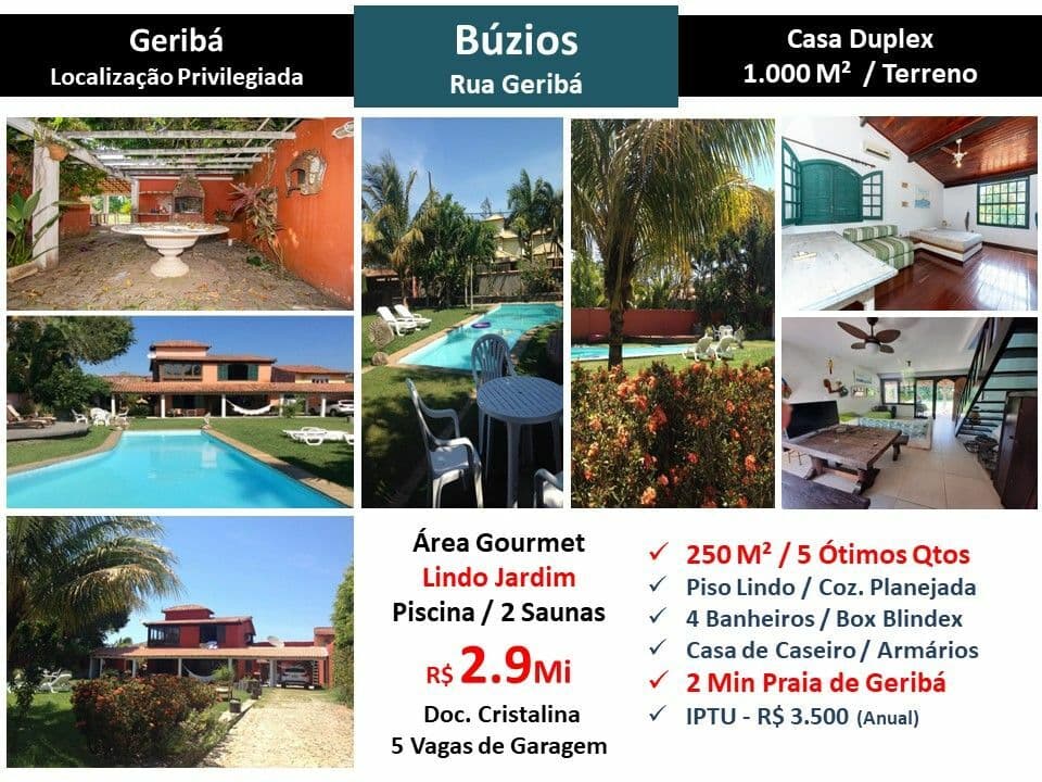 Casa Búzios Geribá 250M²