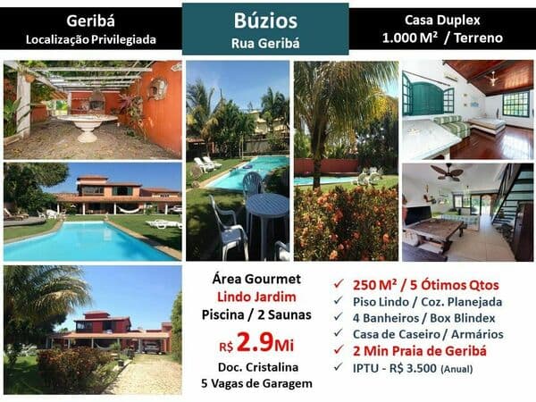 Casa Búzios Geribá 250M²