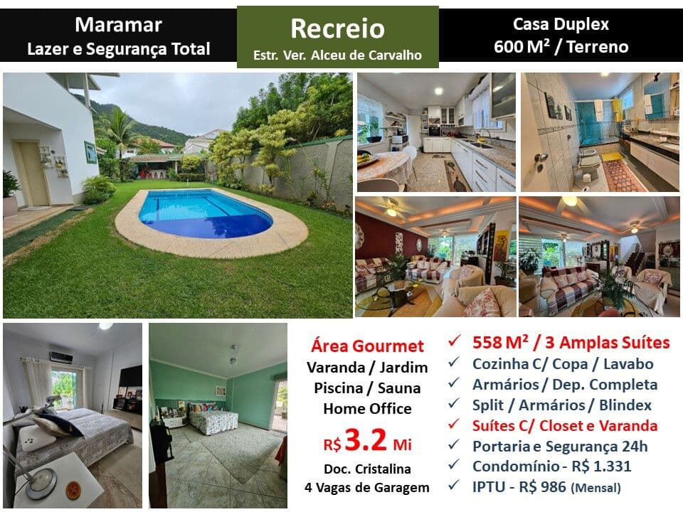 Casa Recreio Maramar 558M²