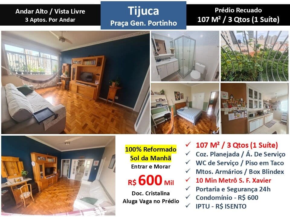 Apto Tijuca Gen. Portinho 107M²