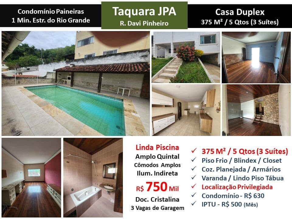 Casa JPA Taquara Davi Pinheiro Paineiras 375M²