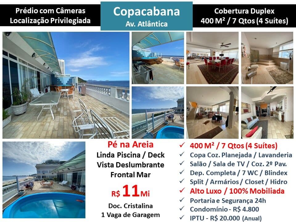 Cob Copacabana Praia Atlântica 400M² 2