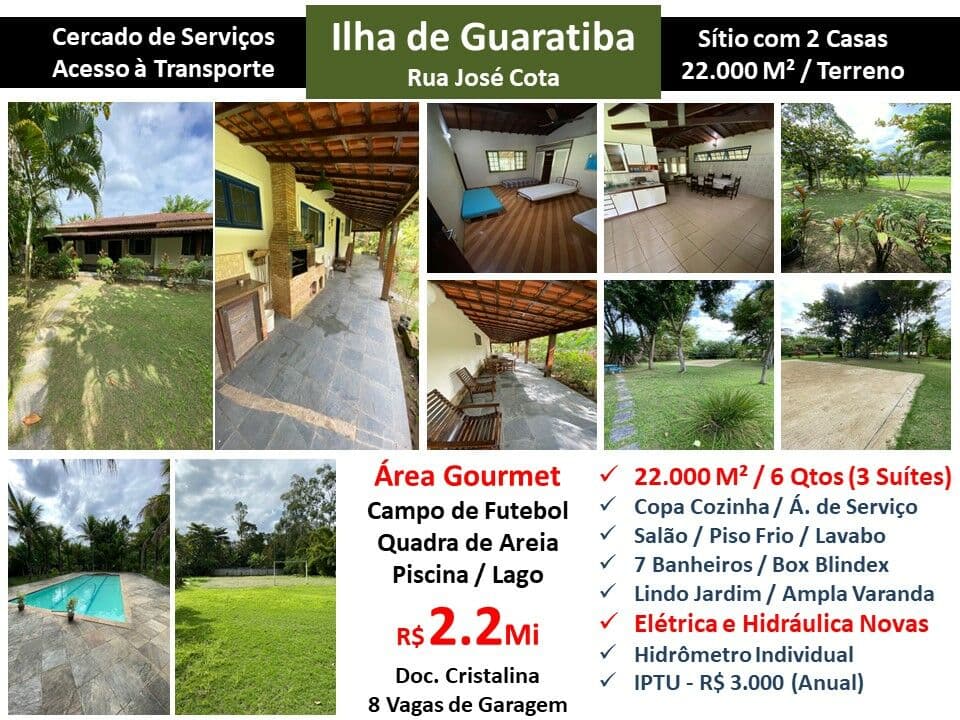 Sitio Ilha de Guaratiba Jose Cota 22000M²