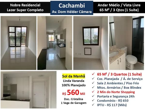 Apto Cacahmbi Dom Hélder Câmara Nobre 65M²