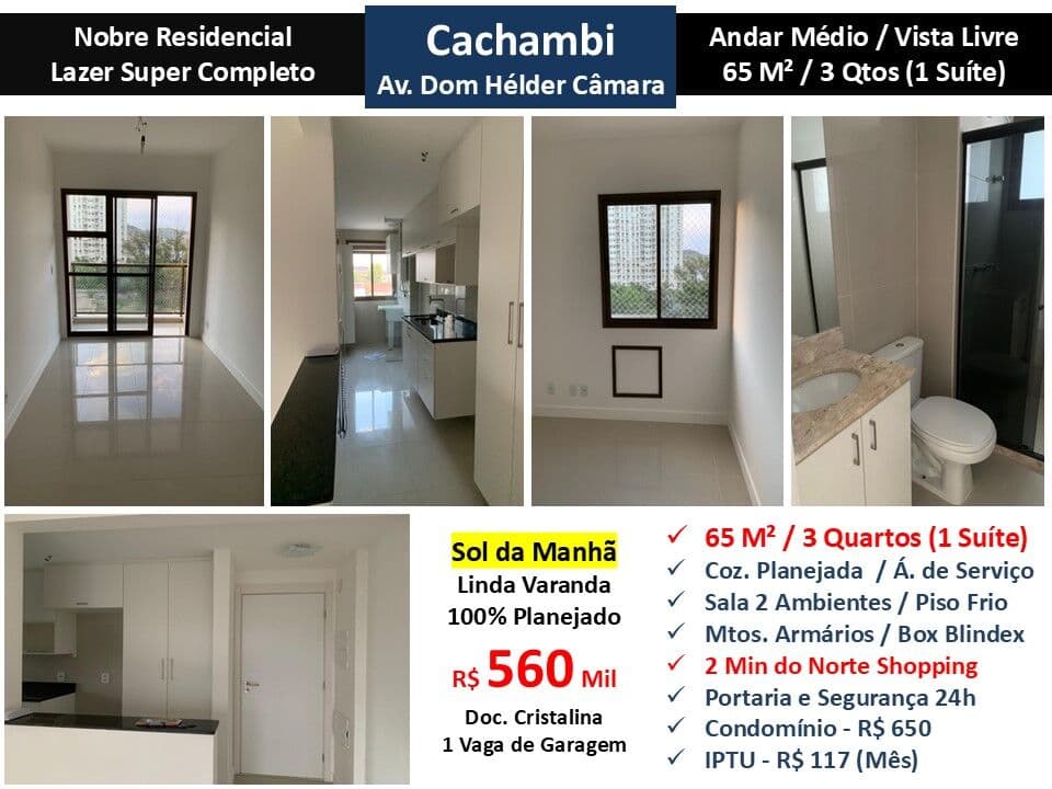 Apto Cacahmbi Dom Hélder Câmara Nobre 65M²