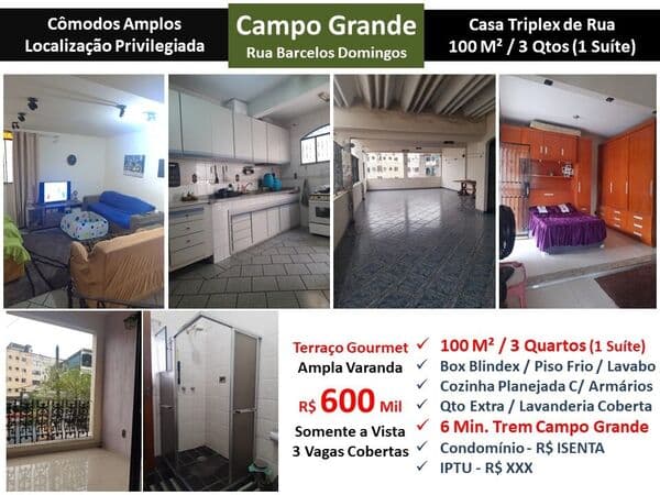 Casa Campo Grande Barcelos Domingos 100M²