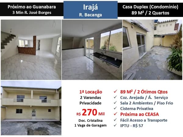 Casa Irajá Bacanga 89M²