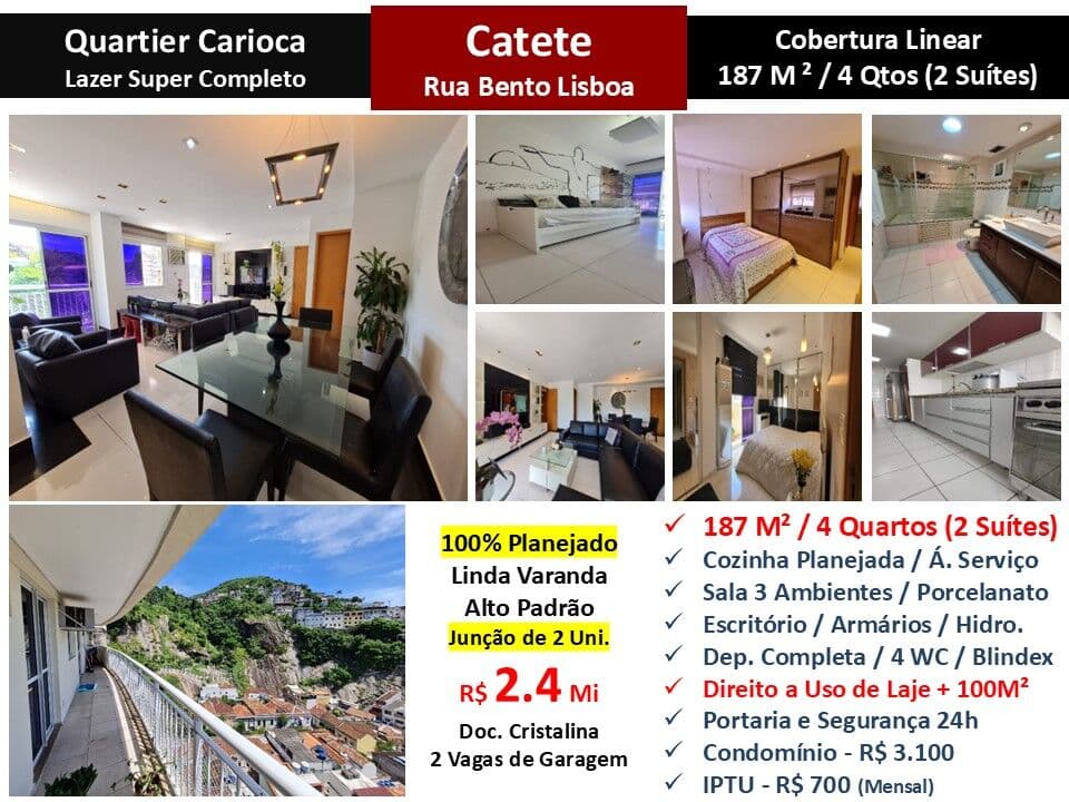 Cob Catete Quartier Carioca 187M² Linear
