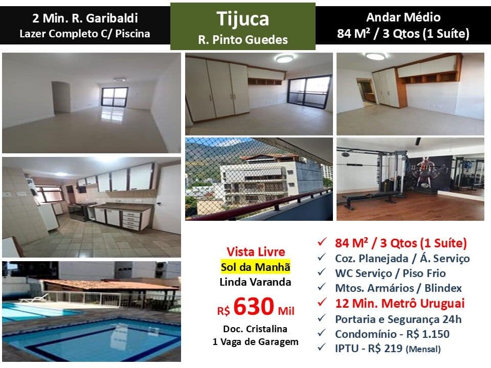 Apto Tijuca Pinto Guedes 84M²