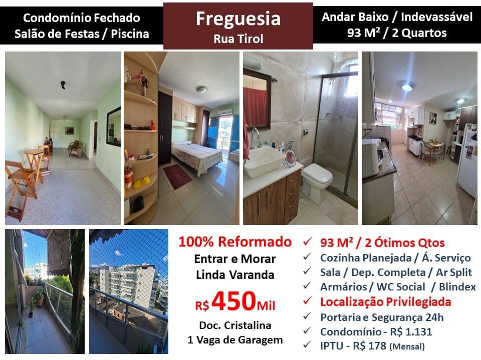 Apto JPA Freguesia Tirol 93M² 2