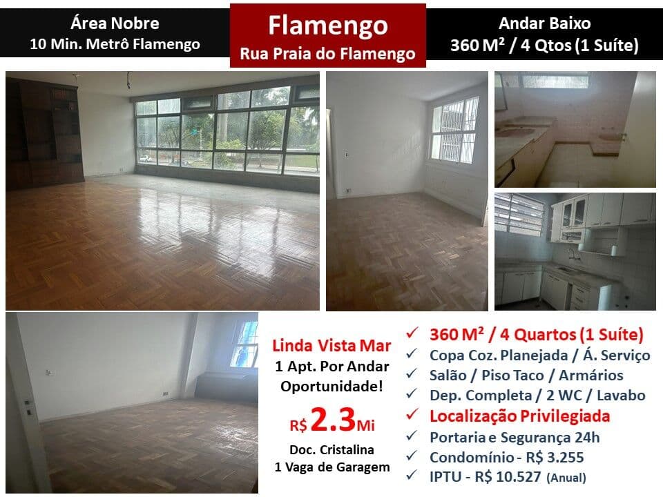 Apto Flamengo Praia 360M²