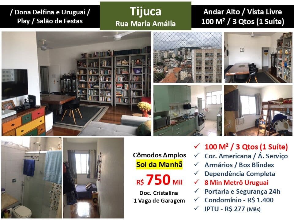 Apto Tijuca Maria Amália 100M² 2