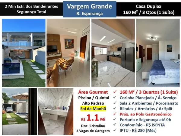 Casa Vargem Grande Esperança 160M²