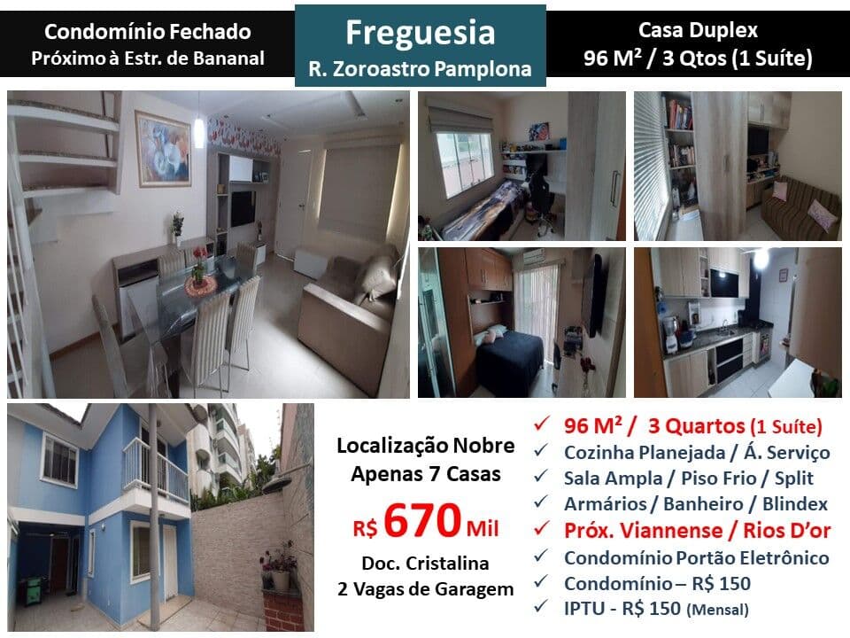 Casa JPA Freguesia Zoroasto Pamplona 96M²
