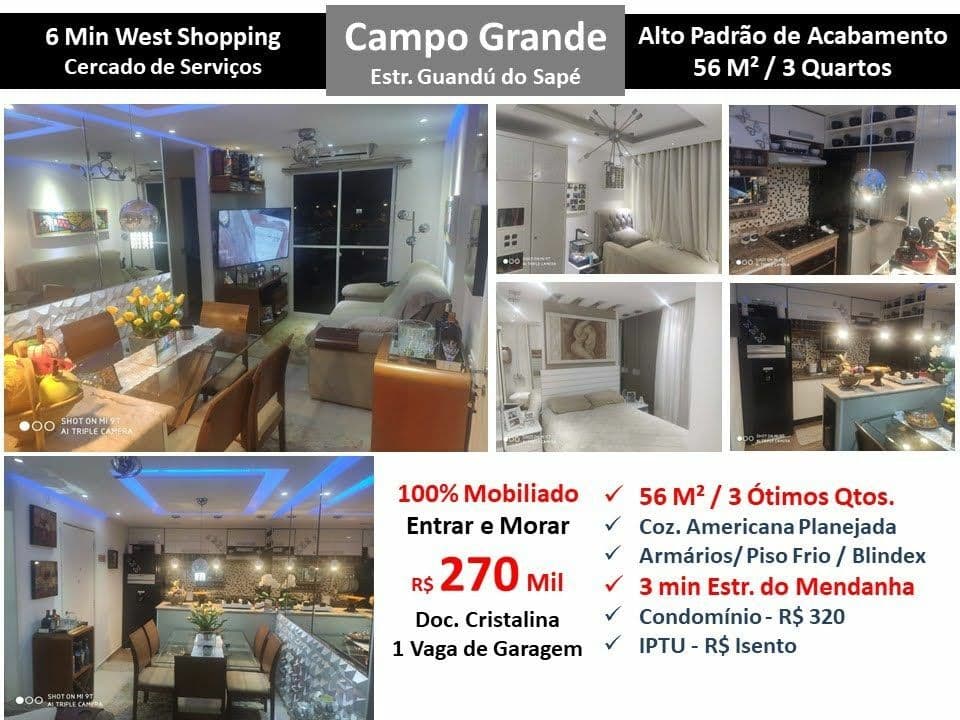 Apto Campo Grande Guandú do Sapé 56M²