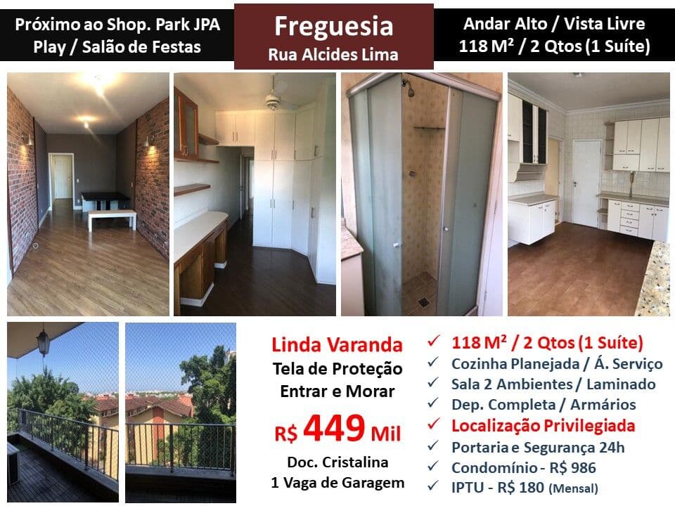 Apto JPA Freguesia Alcides Lima 118M²