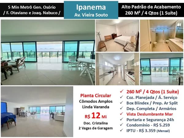 Apto Ipanema Praia Vieira Souto 260M² 2