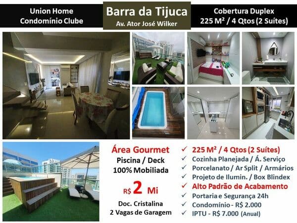 Cob Barra da Tijuca Centro Metropolitano Union Home 225M²