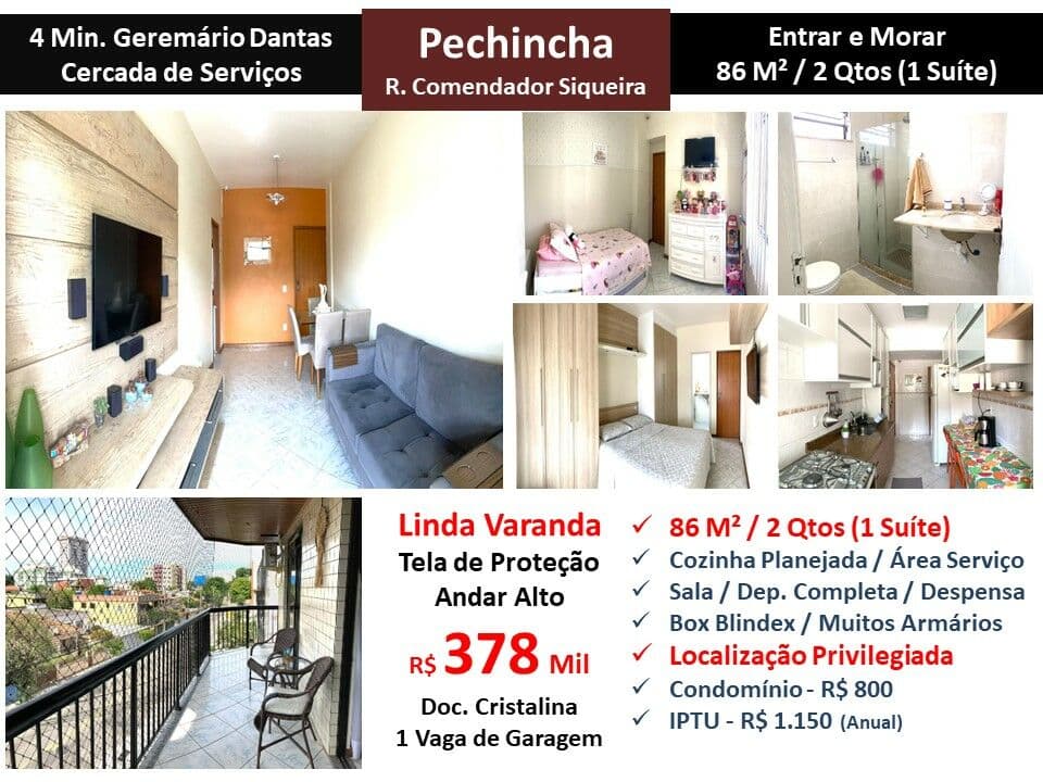 Apto JPA Pechincha Comendador Siqueira 86M²