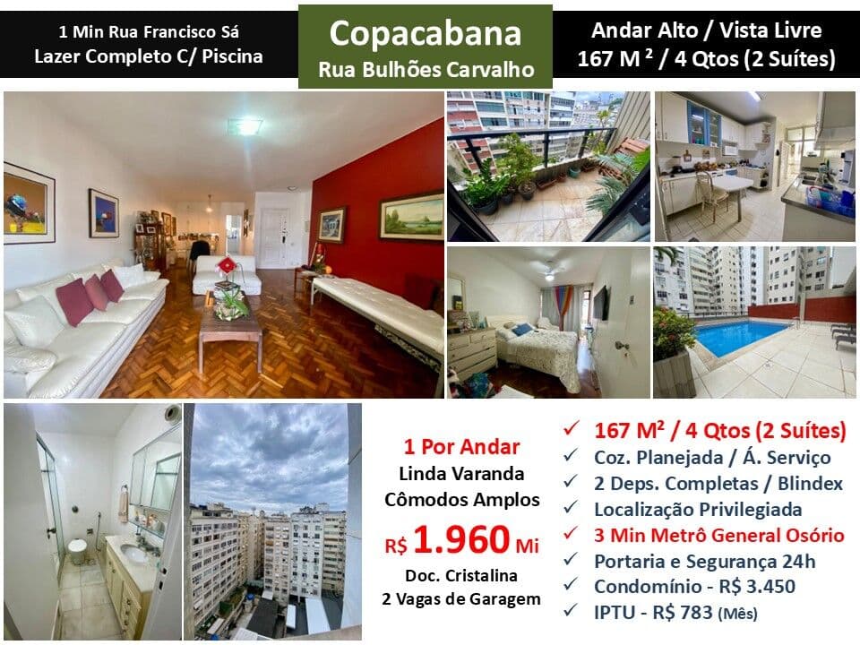 Apto Copacabana Bulhões de Carvalho 167M² 3