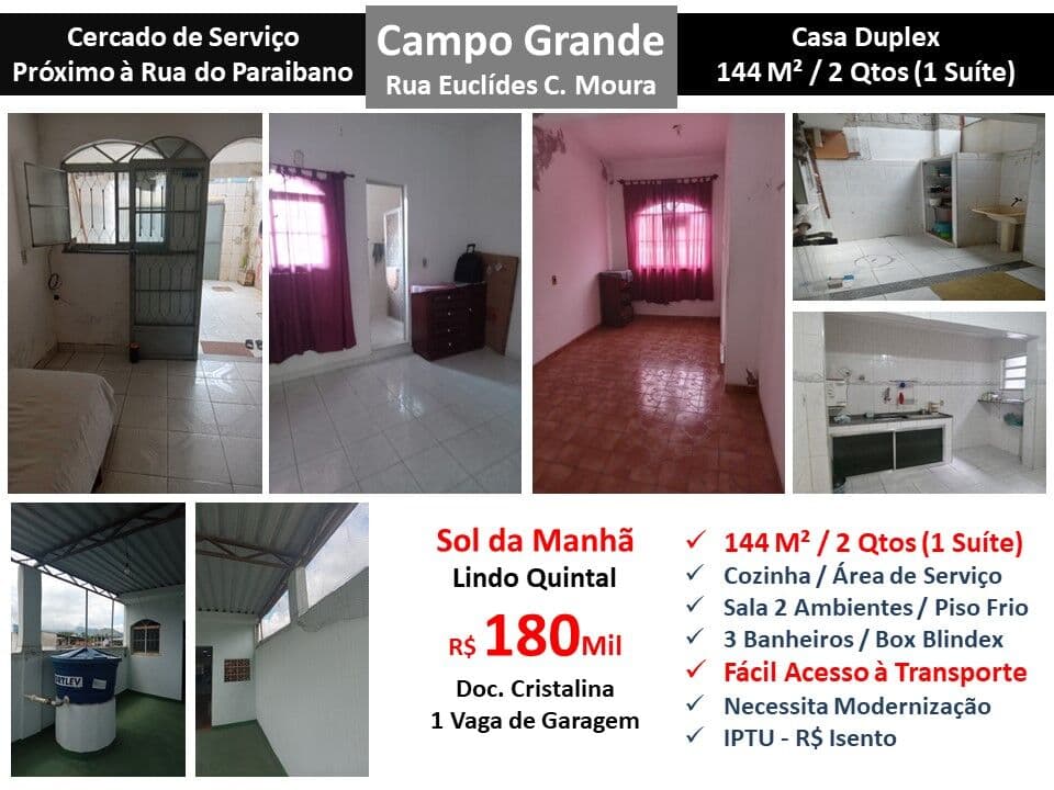 Casa Campo Grande Euclides C. Moura 144M²