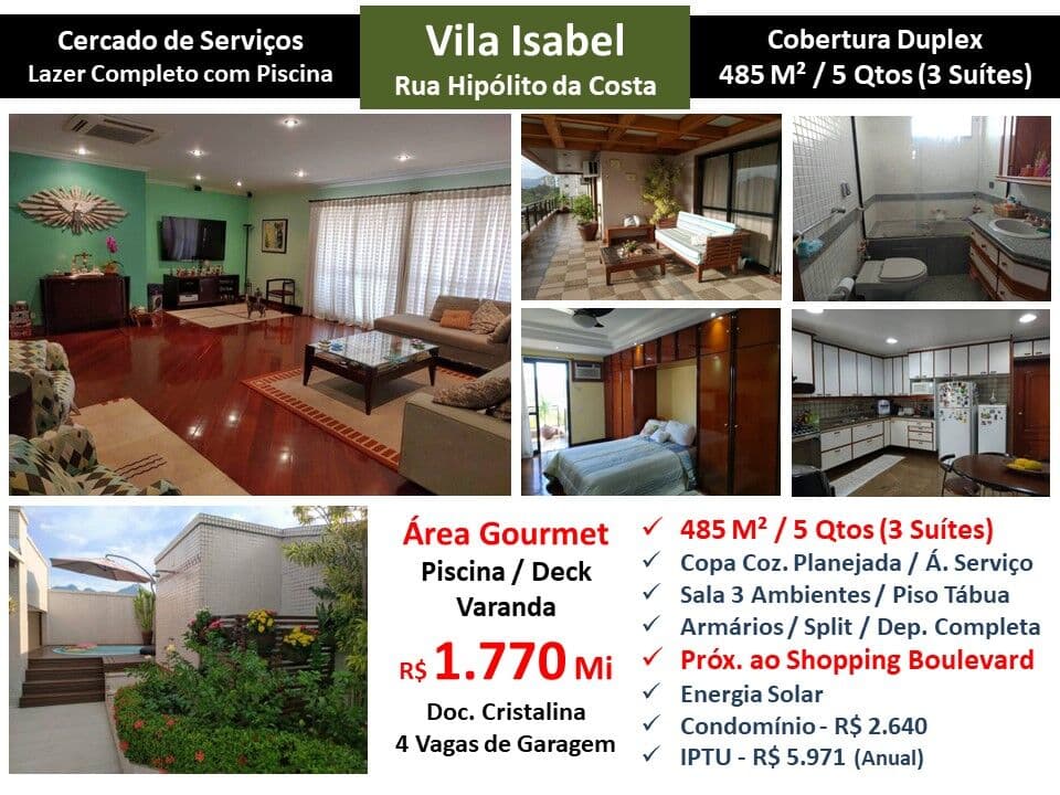 Cob Vila Isabel Hipólito da Costa 485M²
