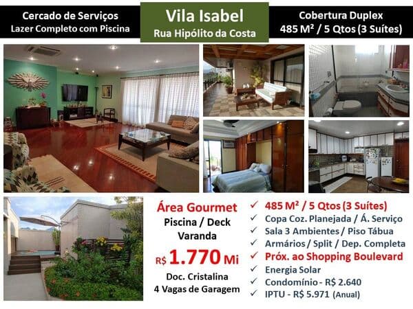 Cob Vila Isabel Hipólito da Costa 485M²