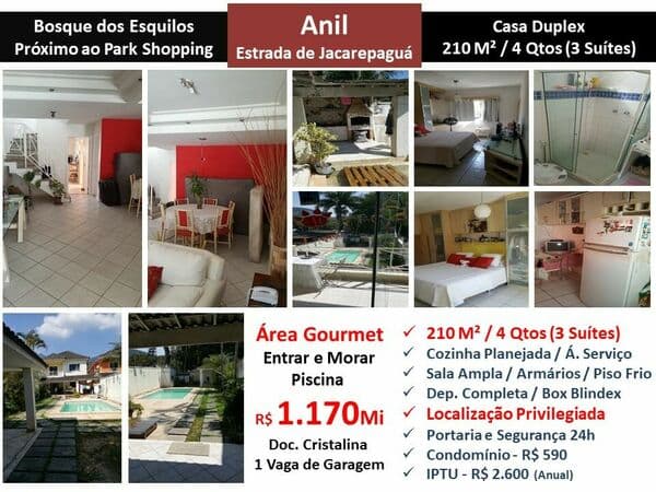 Casa JPA Anil Bosque dos Esquilos 210M²