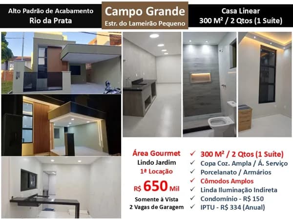Casa Campo Grande Rio da Prata Lameirão Pequeno 300M²