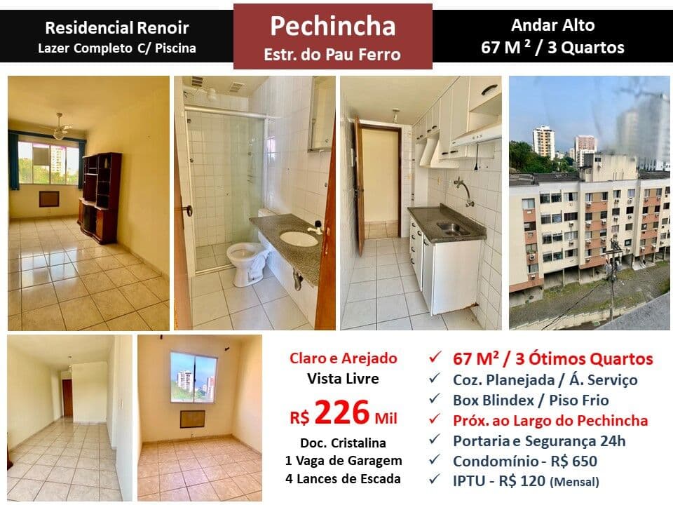 Apto JPA Pechincha Renoir 67M² 4