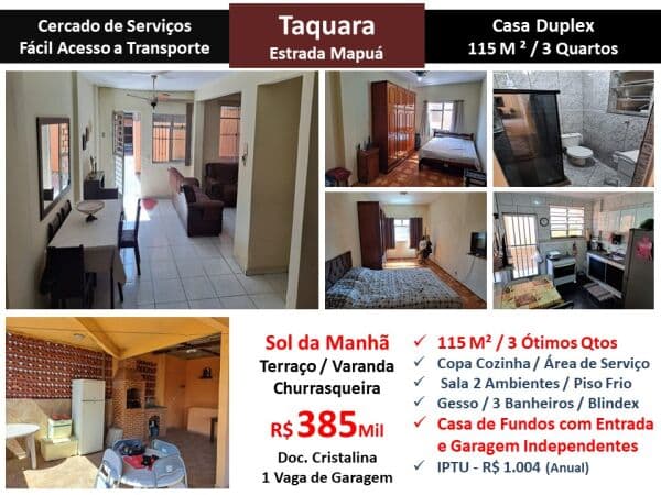 Casa JPA Taquara Mapua 115M²