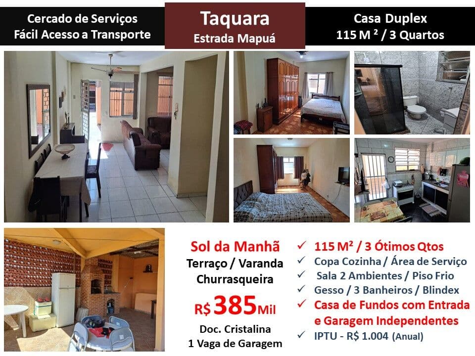 Casa JPA Taquara Mapua 115M²