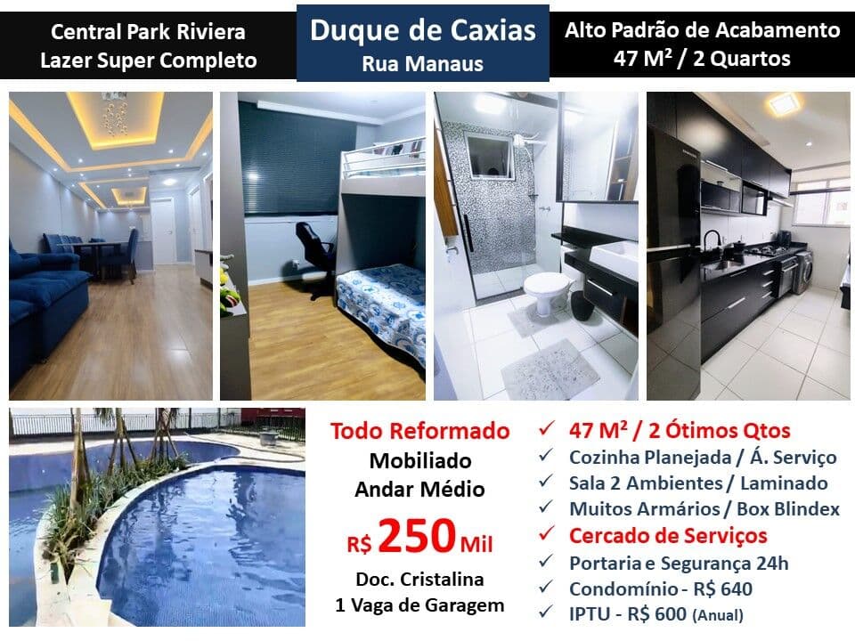 Apto Caxias Central Park Riviera 47M²