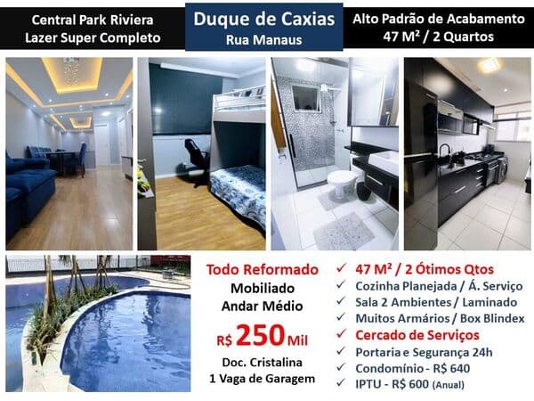 Apto Caxias Central Park Riviera 47M²