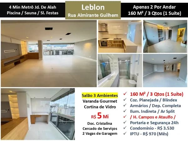 Apto Leblon Almirante Guilhem 160M² 2