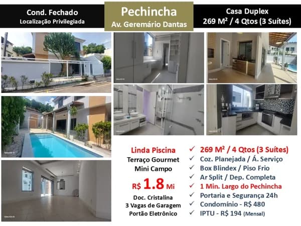 Casa JPA Pechincha Geremário Dantas 269M²