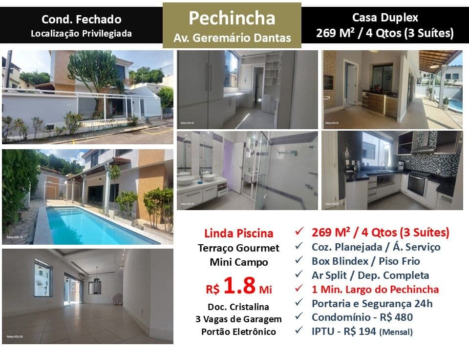 Casa JPA Pechincha Geremário Dantas 269M²
