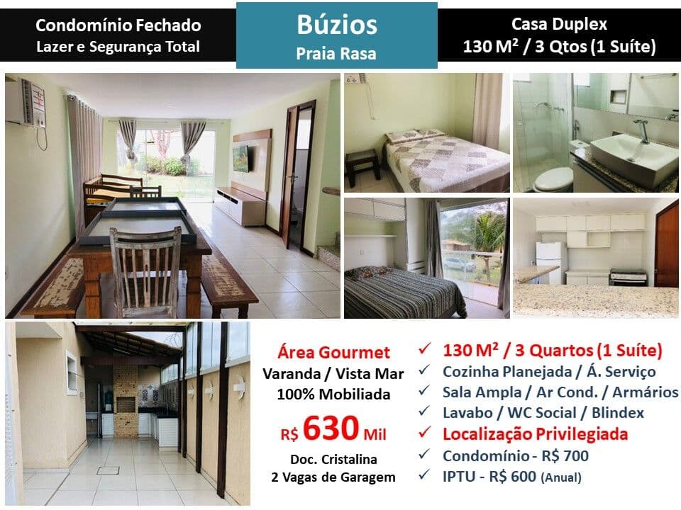 Casa Buzios Rasa 130M²