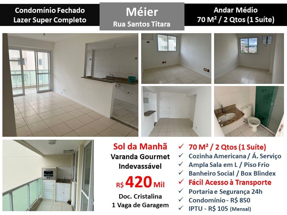 Apto Méier Santos Titara 70M²