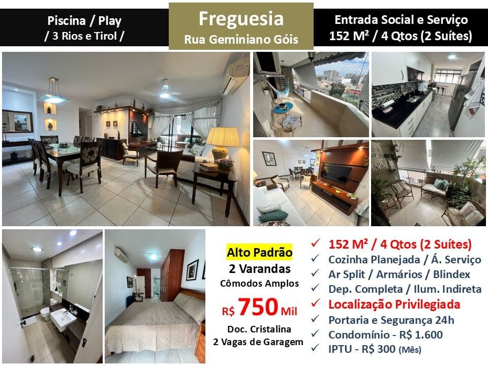 Apto JPA Freguesia Geminiano Góis 152M² 3