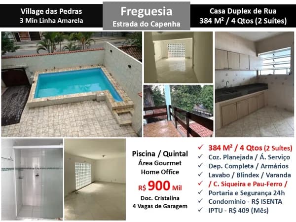 Casa JPA Freguesia Capenha 384M²