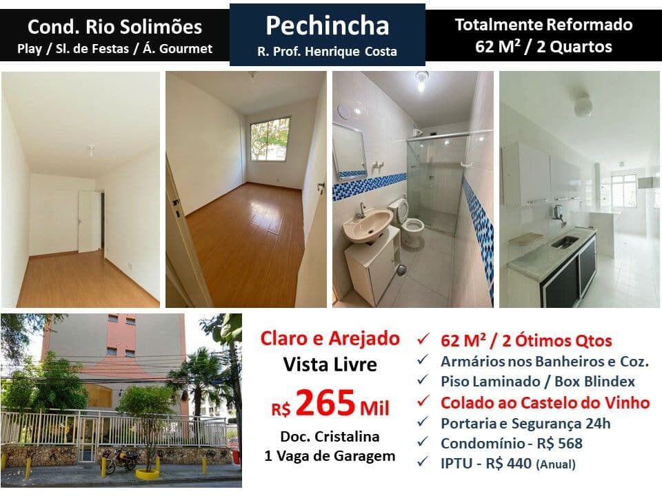 Apto JPA Pechincha Henrique Costa Rio Solimões 62M²